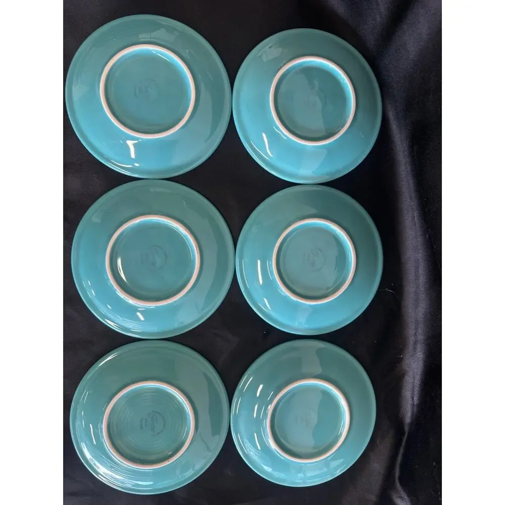 Set of 12 Fiesta Turquoise Bread & Butter Appetizer Plates 6